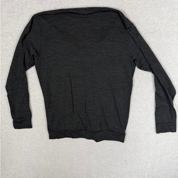 Icebreaker Gray Wool Mens Tabi Cardigan Sweater Button Up Coollite M - Picture 4 of 4